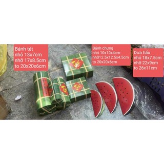 Bánh chưng bánh tét dưa hấu trang trí tết