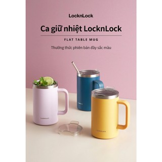 Ly giữ nhiệt có tay cầm lock&lock flat table mug 730ml lhc4320