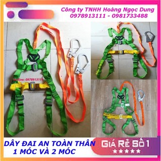 Dây đai an toàn toàn thân 2 móc , dây an toàn bảo hộ lao động làm việc trên cao , dây đai bảo hộ lao động - tải tr1000kg