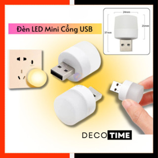 Đèn LED phòng ngủ trang trí phòng, cổng USB hình tròn nhỏ, tiết kiệm điện năng, chiếu sáng di động DECOTIME