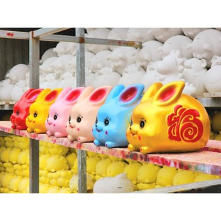 Heo đất thỏ con cute, lợn đất, ống tiết kiệm, đựng tiền - heo đất pipi