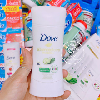 Sáp lăn khử mùi kiểm soát mồ hôi nách Dove dưa leo advanced care invisible 74g chuẩn Mỹ đi Air