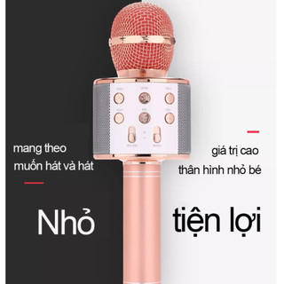 Mic Hát Karaoke Cầm Tay - Micro Karaoke Bluetooth Không Dây Bảo Hành 12 Tháng
