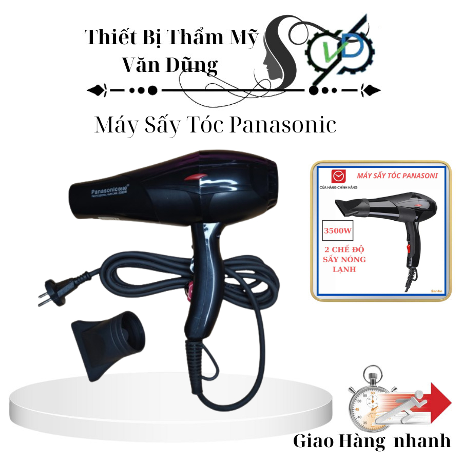 Máy Sấy Tóc Panasonic Máy Sấy Tóc Có 2 Chế Độ Gió Mạnh, Nhẹ Có Đèn Led Dùng Cho Gia Đình Sanon Tóc Spa