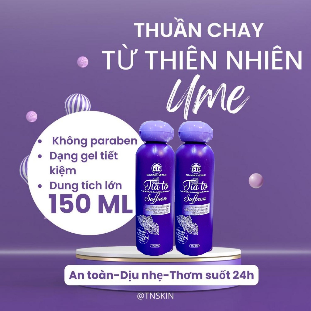 Dung Dịch Vệ Sinh Tía Tô Saffron 150ml Hết Khí Hư Nấm Ngứa Mùi Hôi Vùng Kín