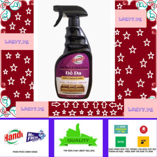 Chai xịt làm sạch và đánh bóng đồ da, túi da, ghế da, ví da, áo da, giày da, sofa da Hando 600ml