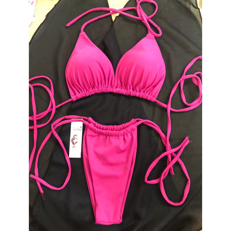 Bikini Đồ Bơi 2 Mảnh Basic Cột Dây Tam Giác Đẹp Quyến Rủ Nhiều Màu | BigBuy360 - bigbuy360.vn