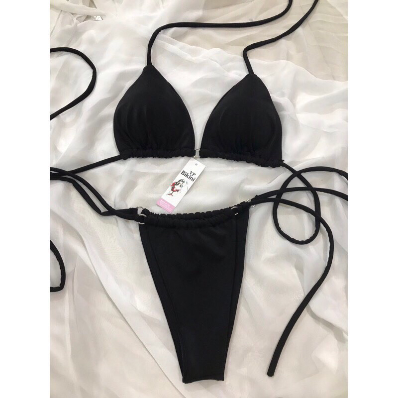 Bikini Đồ Bơi 2 Mảnh Basic Cột Dây Tam Giác Đẹp Quyến Rủ Nhiều Màu | BigBuy360 - bigbuy360.vn