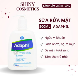 Sữa rửa mặt và toàn thân Adaphil cao cấp 125ml ngừa vi khuẩn, sạch nhờn