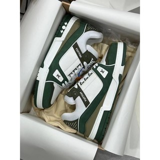 Giày lv trainer xanh rêu bản mới 2023 lai au dành cho nam nữ