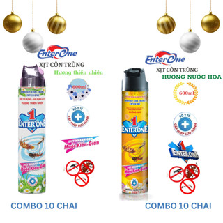 Xịt côn trùng EnterOne hương nước hoa và hương hoa thiên nhiên chai 600ml
