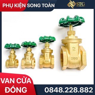 Van Cửa Đồng Sanwa, Van Khoá Nước Sanwa Tay Vặn 360 Độ Âm Tường Khoá Tổng Phi 21 27 34 42 49 60mm