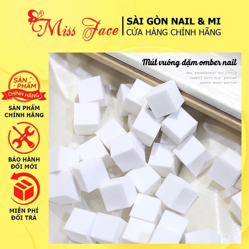 (SALE GIÁ SOC) Mút dặm ombre vuông - Set 10 miếng mút dặm ombre vuông - chất mút mịn siêu thấm hút -