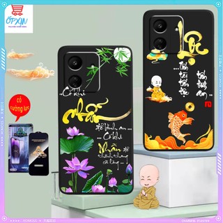 ( Ốp Xịn ) REDMI 13C Cạnh Vuông Bảo Vệ Cam / thư pháp, tài lộc, may mắn