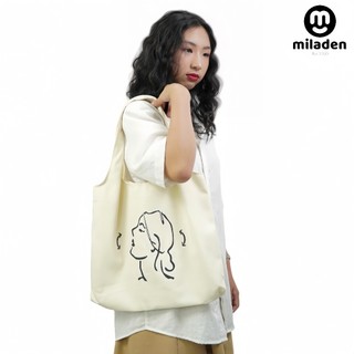Túi tote vải canvas in hình cô gái Miladen M12