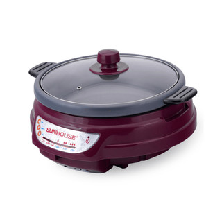 Lẩu điện đa năng 3.5l sunhouse sh535l đa chức năng, lòng nồi tháo rời, công suất 1300w bảo hành 12 tháng bếp sunhouse