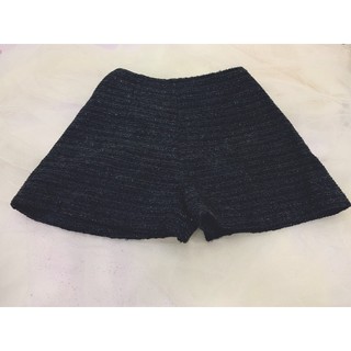 Quân short dạ tweed nữ keiby ống rộng nữ cạp cao siêu xinh qd01