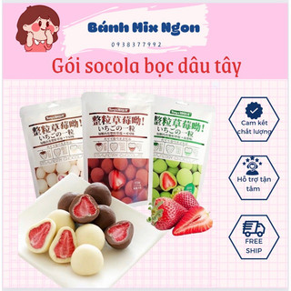 1 gói socola bọc dâu sấy 60gr - shop sỉ