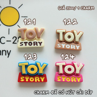 Sticker/jibbitz/Charm 3D chữ TOY STORY nhiều màu gắn dép cross