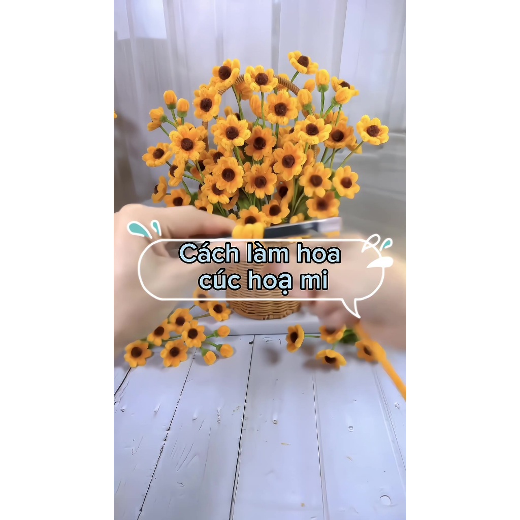 Set Nguyên Liệu Làm Bó Hoa Tulip 15 Bông Bằng Kẽm Nhung Tặng Kèm Đèn Bộ Phụ Kiện DIY Làm Hoa Quà Tặng Sinh Nhật