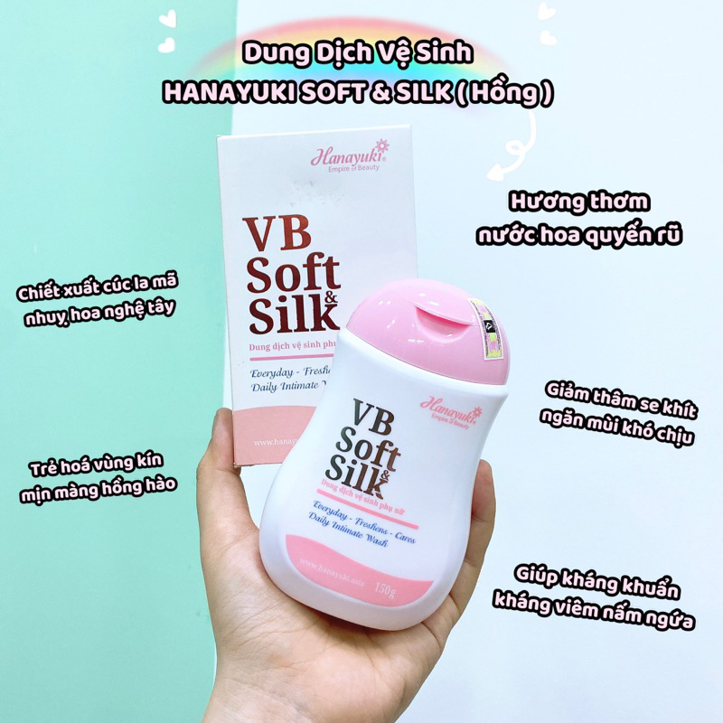 Dung dịch vệ sinh Hanayuki VB Soft Silk (Hồng) 150g [Yang Cosmetics]