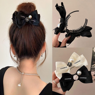 Kẹp Tóc Càng Cua Đuôi Ngựa Cố Định Đính Nơ Hoa Nữ Tính Thanh Lịch