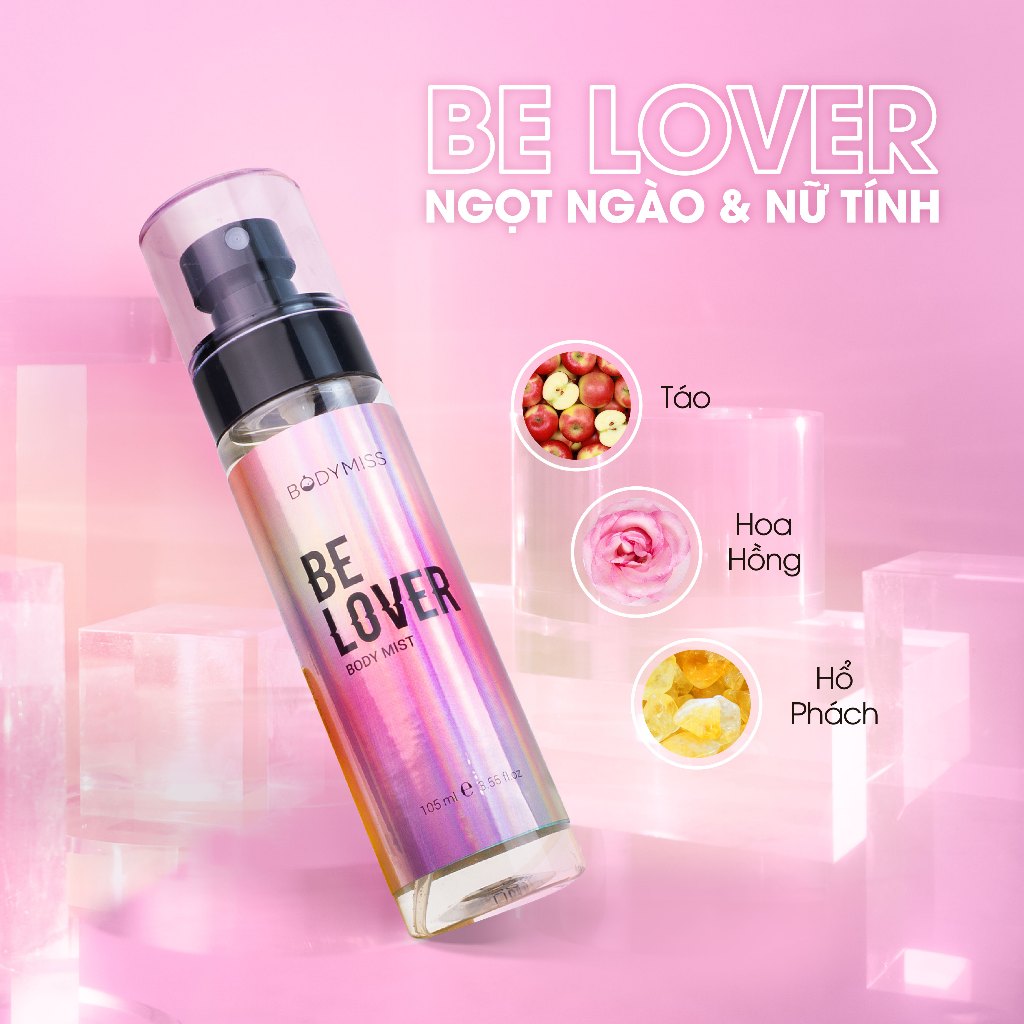 Body Mist Nam Nữ Unisex Bodymist Chính Hãng Thơm Lâu 6H Lưu Hương Nước Hoa BODYMISS 105ML