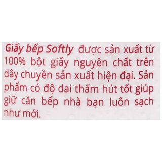 2 cuộn khăn giấy lau bếp Softly 2 lớp