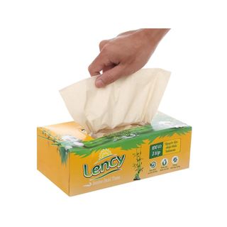 Hộp khăn giấy ăn rút Lency 3 lớp 100 tờ