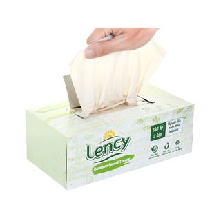 Hộp khăn giấy ăn rút Lency 2 lớp 180 tờ