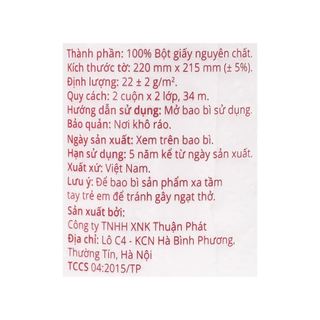 2 cuộn khăn giấy lau bếp Softly 2 lớp