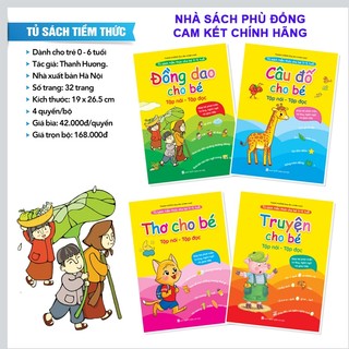 Sách - tập nói tập đọc: thơ -truyện - đồng dao - câu đố - giúp bé phát triển tư duy ngôn ngữ và giao tiếp tiềm thức