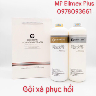 Dầu gội xả collagen keratin ededocean phục hồi tóc hư tổn chống rụng 1000ml