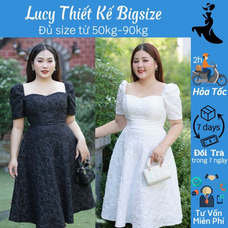 Đầm nữ bigsize, đầm gấm cổ vuông cúp ngực dáng xoè che khuyết điểm cho chị em bigsize
