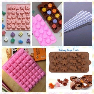 Khuôn silicon mini làm kẹo dẻo, kẹo chip, thạch rau câu mini size từ 2 -3 cm
