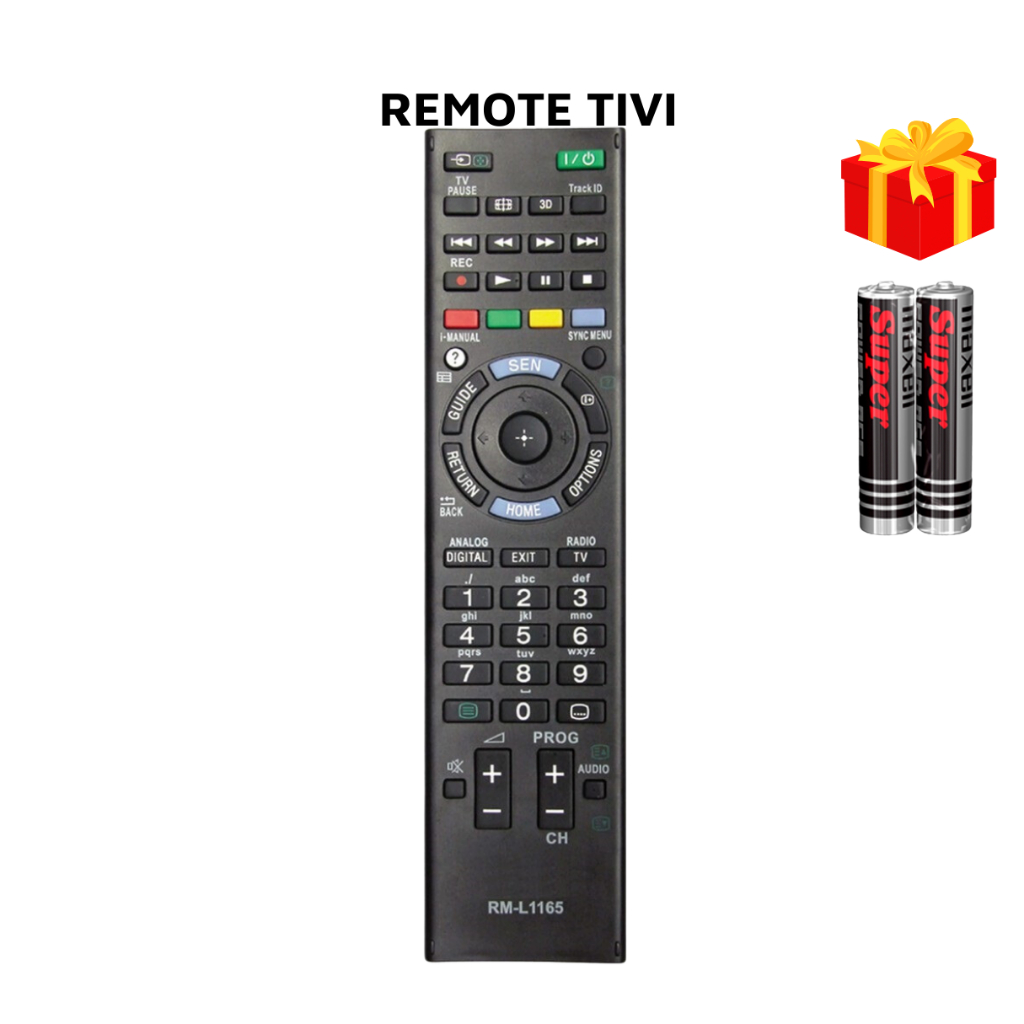 Remote điều khiển tivi SONY Mã 05 RM-L1165, điều khiển TV Sony - Tặng kèm pin - GDCT