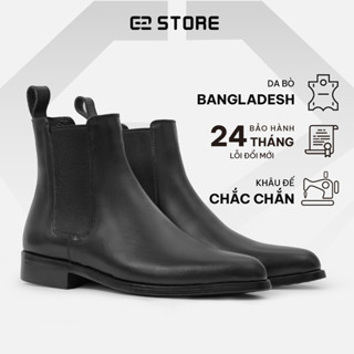 Giày tây nam G2 Manza kiểu boot cao cổ dáng chelsea công sở trẻ trung bằng da bò nappa đế cao 3cm thích hợp đi làm