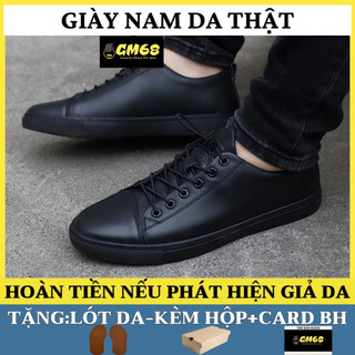 Giày buộc dây giày da nam cao cấp chất liệu da thật đế cao su khâu chỉ bảo hành 12 tháng TK0118