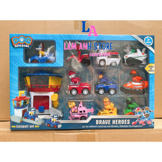 Đồ chơi chú chó cứu hộ lam anh store, đội chó cứu hộ paw patrol lắp ráp mô hình cầu trượt chú chó thông minh