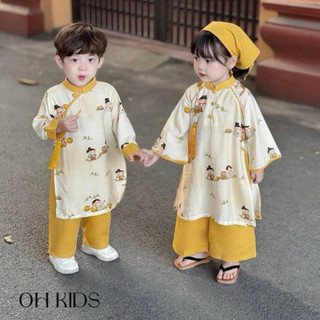 Áo Dài đôi cho bé trai hoặc gái cao cấp 9-25kg