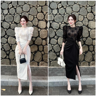 Đầm Trắng thiết kế dự tiệc body tôn dáng siêu sang cho nữ Xưởng may na bùi