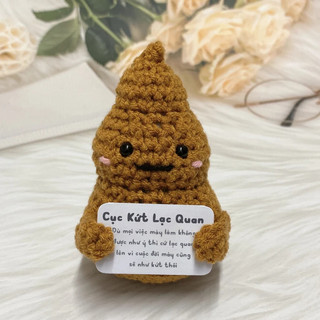  Móc khóa cục cức lạc quan, Móc khóa len handmade, móc khóa dễ thương phong cách hài hước tặng bạn bè