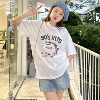 Áo thun nữ, áo phông nữ tay lỡ unisex GENZ STUDIO 90'S, áo form rộng full cotton oversize Phong các Hàn Quốc