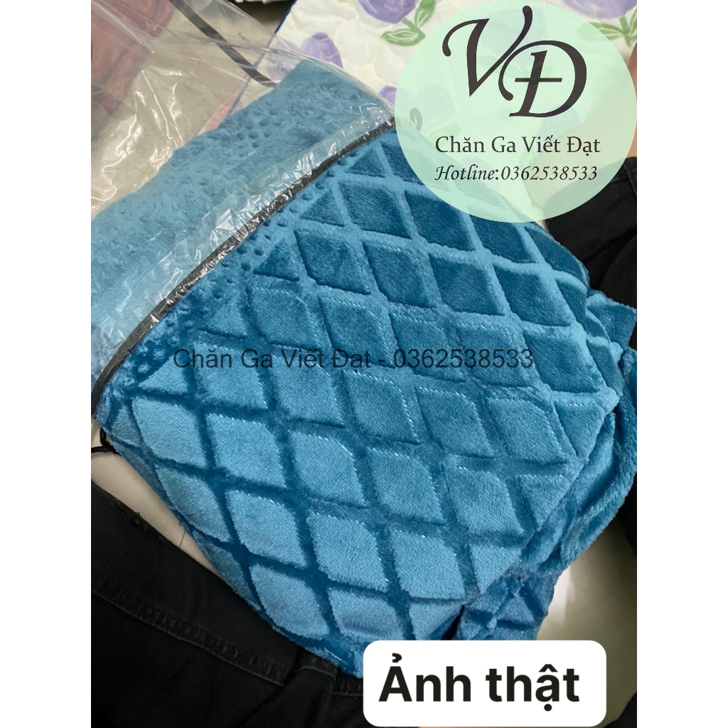 Bộ Ga + 2 Vỏ Gối Nỉ Nhung CoCo Dày Dặn Chuyên Dụng Cho Mùa Đông