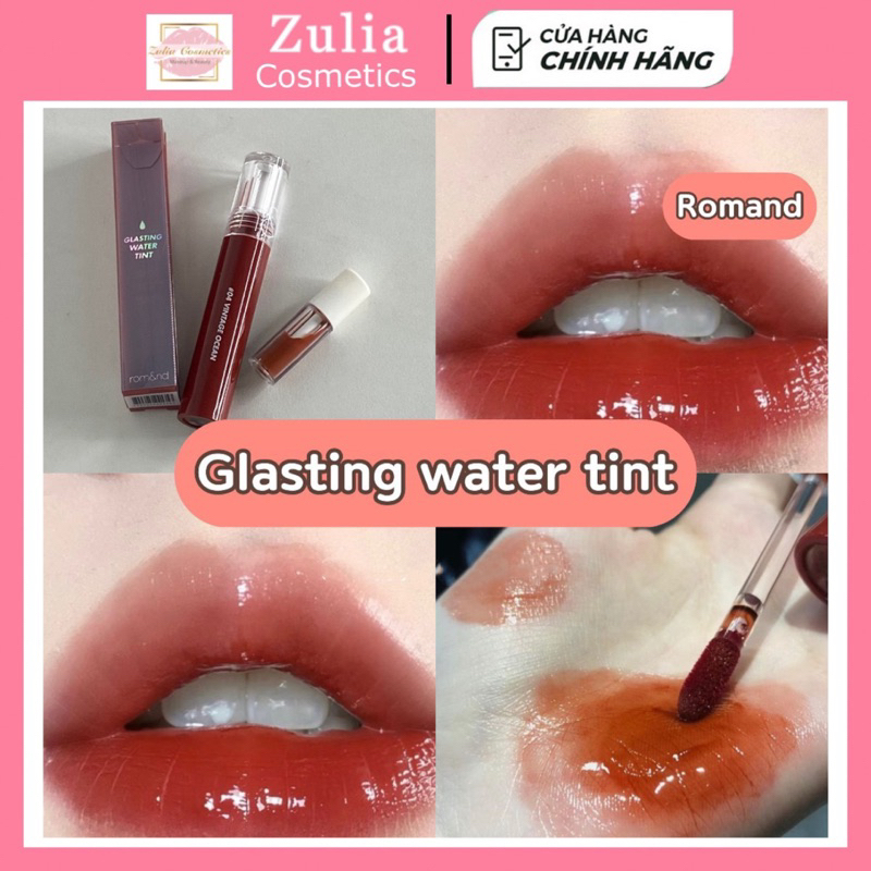 Son Tint Bóng Siêu Lì, Lâu Trôi Romand Glasting Water Tint