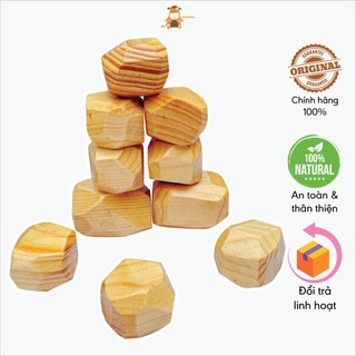 Bộ Đồ Chơi Đá Gỗ Cân Bằng Tumi Ishi màu mộc - Đồ chơi phát triển tư duy