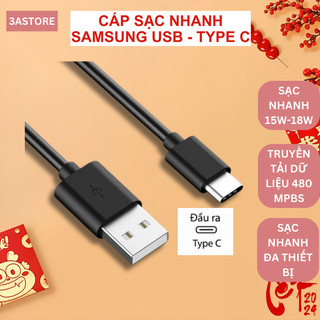 Dây cáp sạc nhanh Samsung cổng Type C hàng chính hãng - 3astore