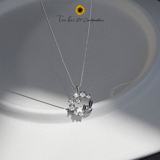  Dây chuyền bạc Nguyệt Quế Dây chuyền Tiệm bạc 21Centimeters 