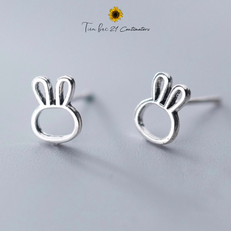 Khuyên tai bạc Tai thỏ Bông tai bạc Tiệm bạc 21 Centimeters