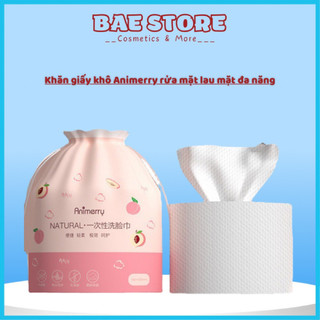 Khăn giấy khô Animerry rửa mặt lau mặt đa năng cuộn 50 miếng